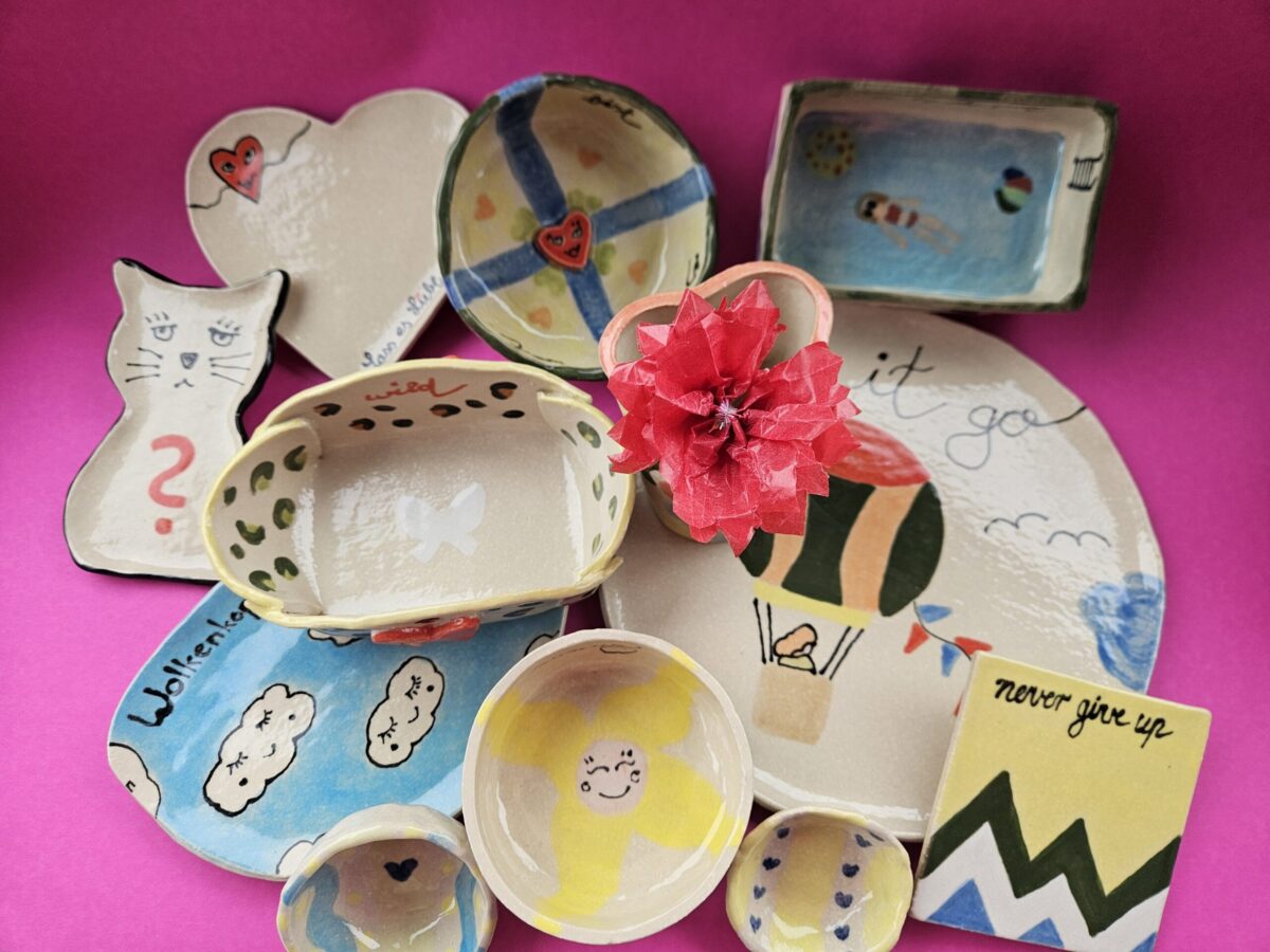 Schale, Teller, Untersetzer Gute Laune Keramik Schale, Teller, Untersetzer Gute Laune Keramik