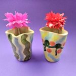 Home Vase waves & big dots